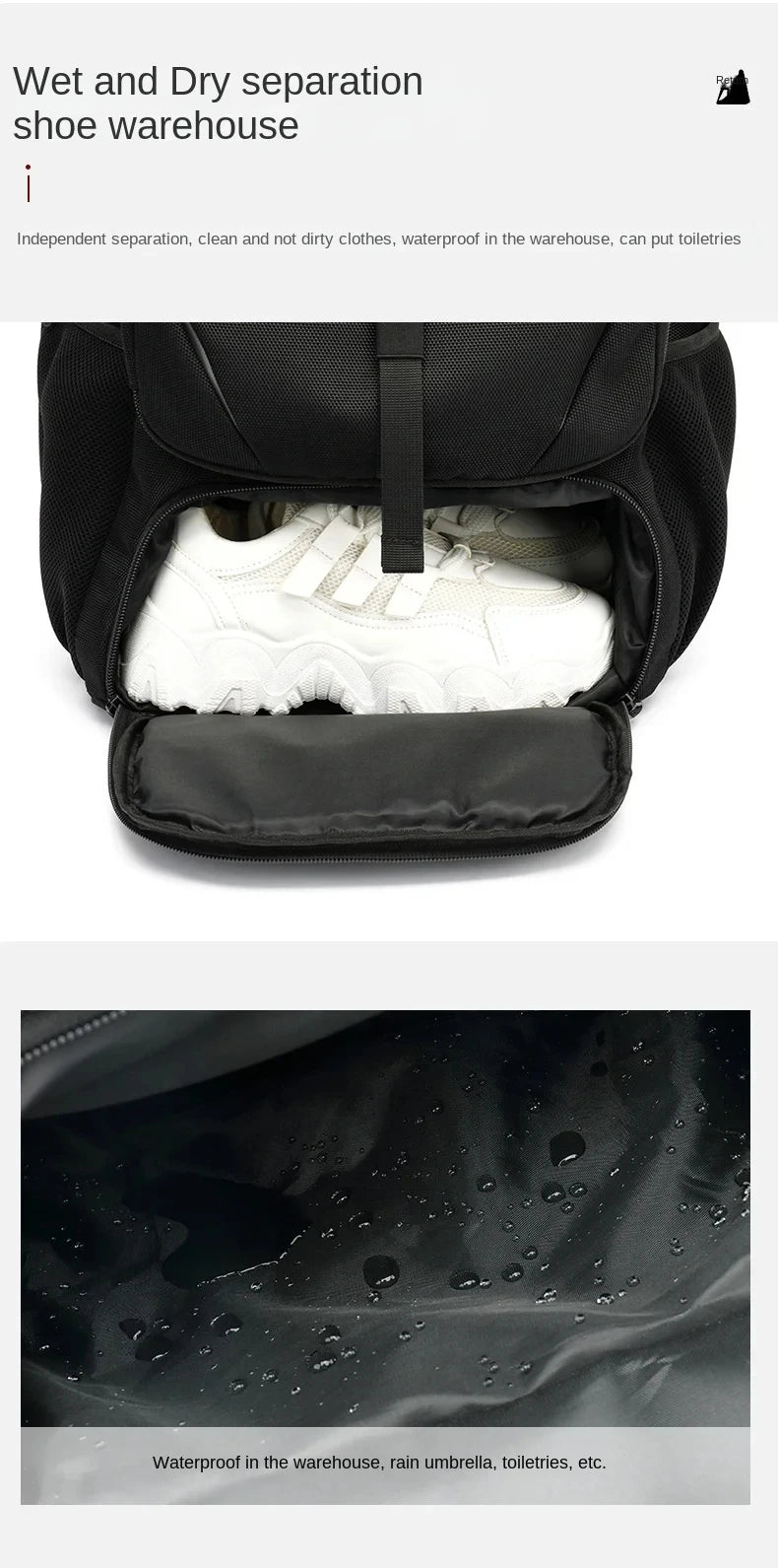50L Waterproof Multi-Purpose Travel Backpack